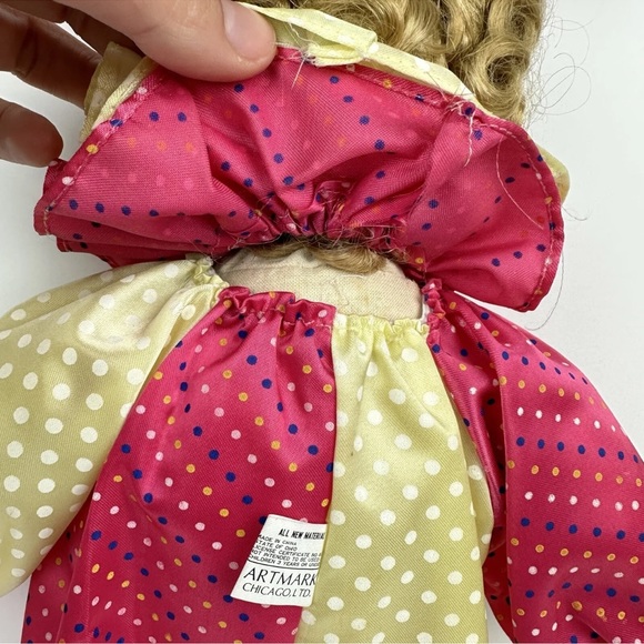 Art Mark 18” Jester Doll Clown Girl Painted Porcelain Face Legs Arms Cloth Body - Picture 10 of 14